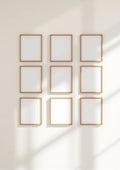Frame Professional Frame Mockup — Walnut Frame Portrait 2:3 — Perspective View — #00909 | MockupBulk