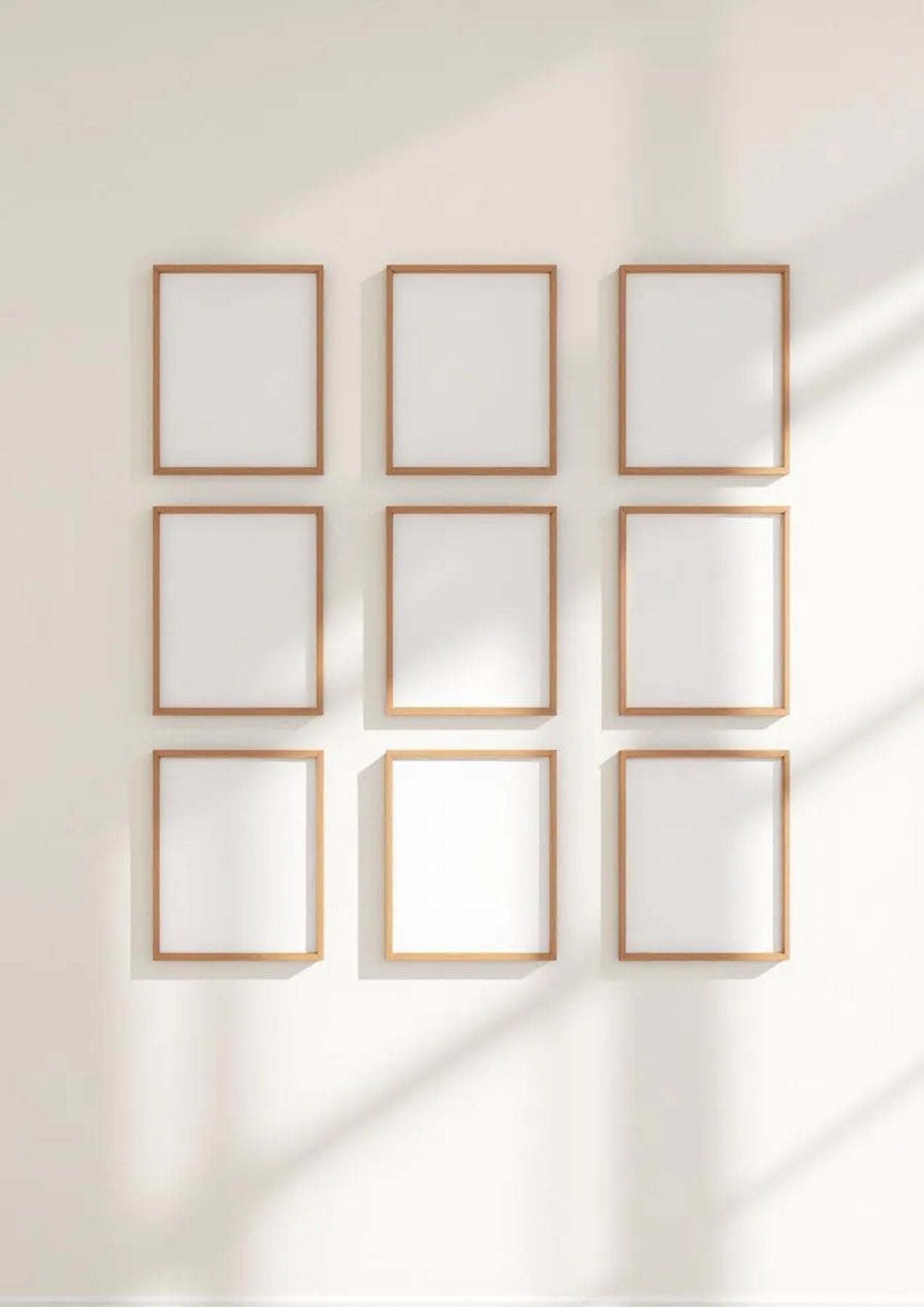Frame Professional Frame Mockup — Walnut Frame Portrait 2:3 — Perspective View — #00909 | MockupBulk