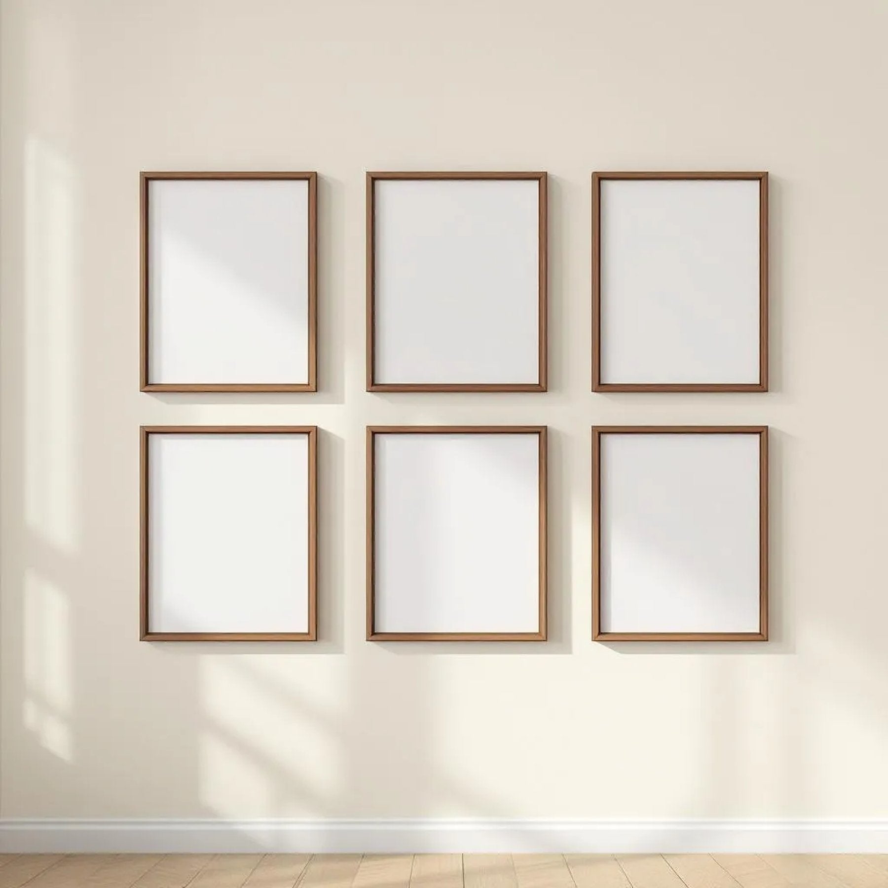 Frame Lifestyle Frame Mockup — Plain Square Frame Landscape 3:4 — Perspective View — #00913 | MockupBulk