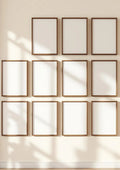 Frame Styled Room Mockup — Walnut Frame Portrait 2:3 — Perspective View — #00921 | MockupBulk