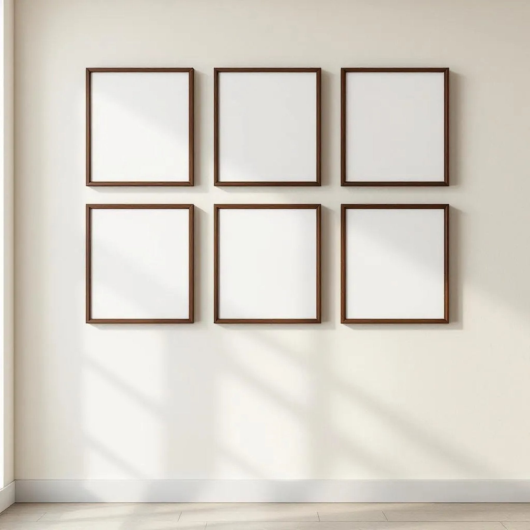 Frame Room Scene Mockup — Plain Square Frame Portrait 2:3 — Perspective View — #00922 | MockupBulk