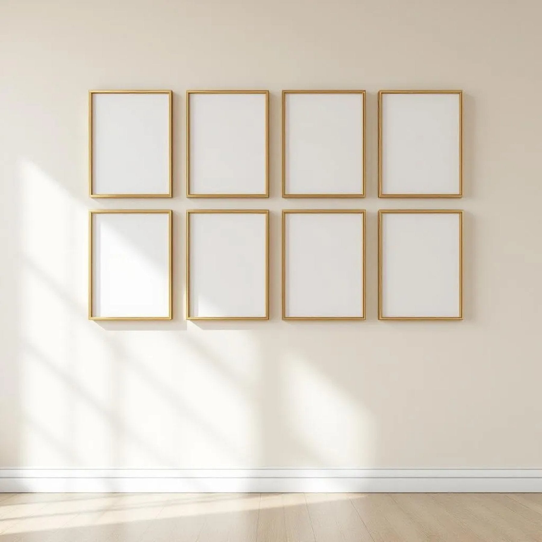 Frame High-Res Frame Mockup — Plain Square Frame Portrait 2:3 — Perspective View — #00925 | MockupBulk