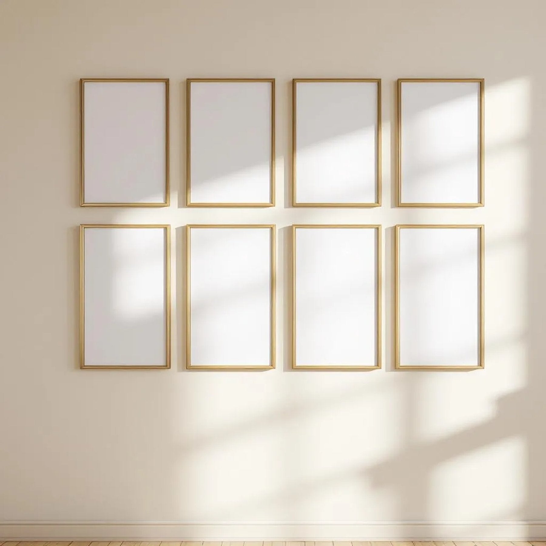 Frame Interior Frame Mockup — Plain Square Frame Portrait 2:3 — Perspective View — #00928 | MockupBulk