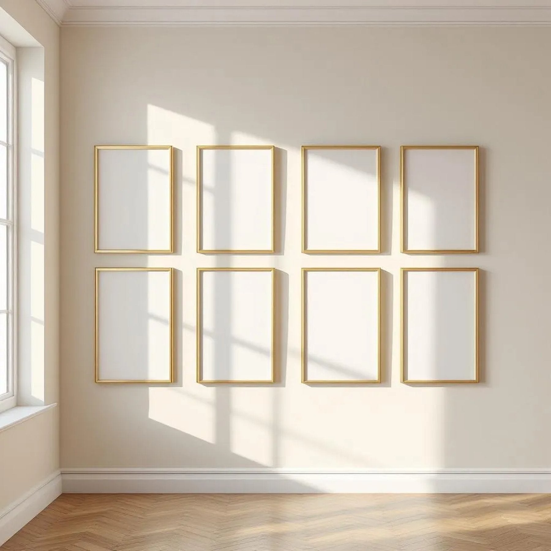 Frame Professional Frame Mockup — Plain Square Frame Portrait 2:3 — Perspective View — #00931 | MockupBulk