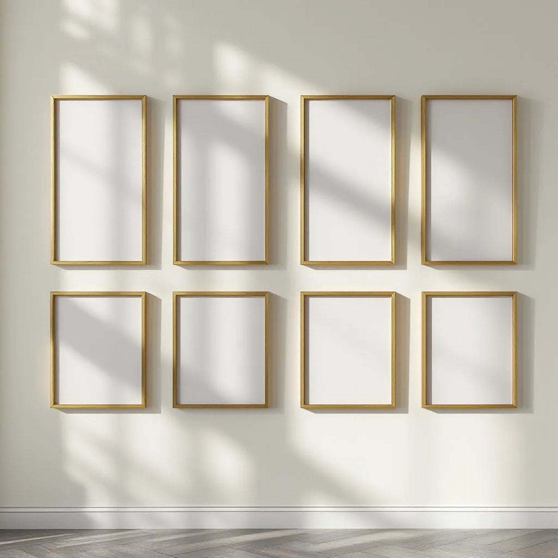 Frame Frame Display Mockup — Plain Square Frame Portrait 2:3 — Perspective View — #00934 | MockupBulk