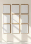 Frame Room Scene Mockup — Gold Frame Portrait 2:3 — Perspective View — #00936 | MockupBulk