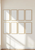 Frame Room Scene Mockup — Gold Frame Portrait 2:3 — Perspective View — #00939 | MockupBulk