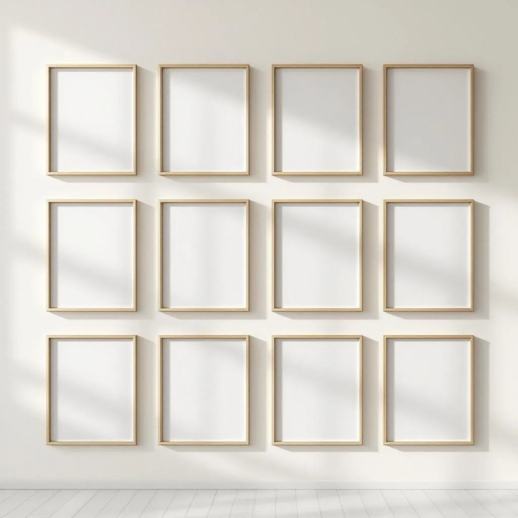 Frame Room Scene Mockup — Plain Square Frame Portrait 2:3 — Perspective View — #00940 | MockupBulk