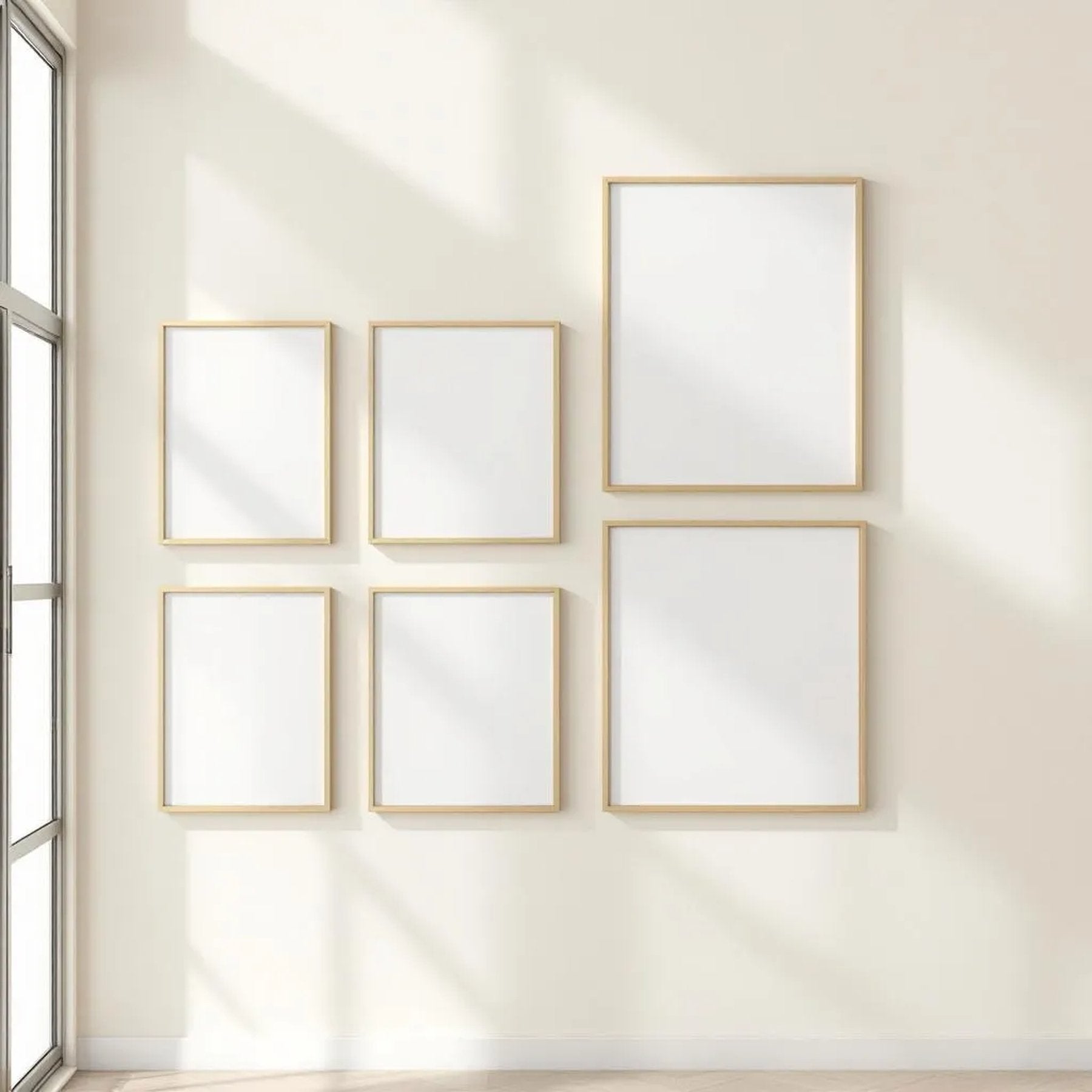 Frame Premium Interior Mockup — Plain Square Frame Square 1:1 — Perspective View — #00943 | MockupBulk