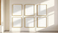 Frame Lifestyle Frame Mockup — Gold Frame Square 1:1 — Perspective View — #00944 | MockupBulk