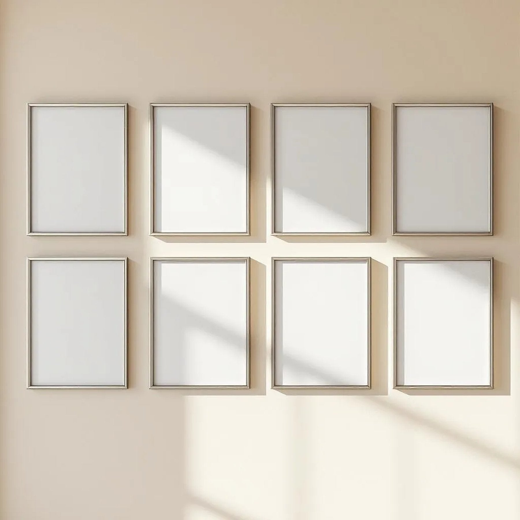 Frame Wall Art Mockup — Plain Square Frame Square 1:1 — Perspective View — #00946 | MockupBulk