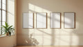 Frame Interior Frame Mockup — Silver Frame Portrait 2:3 — Perspective View — #00947 | MockupBulk