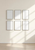 Frame Interior Frame Mockup — Silver Frame Portrait 2:3 — Perspective View — #00954 | MockupBulk