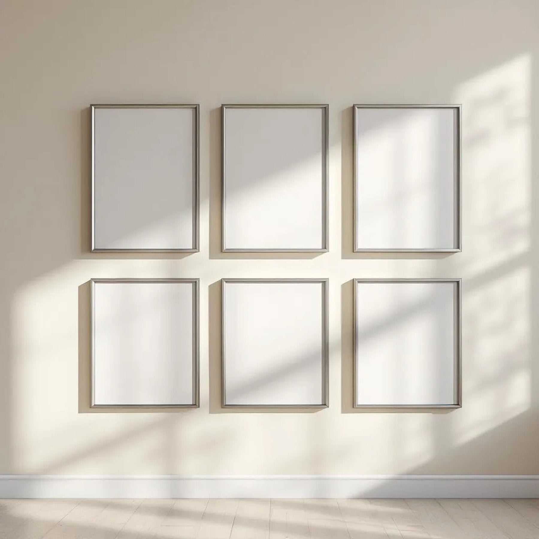 Frame Premium Interior Mockup — Plain Square Frame A-Series (A4 / A3) — Perspective View — #00955 | MockupBulk