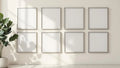 Frame Room Scene Mockup — Silver Frame Portrait 4:5 — Perspective View — #00956 | MockupBulk
