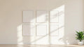 Frame Wall Art Mockup — Silver Frame Portrait 2:3 — Perspective View — #00959 | MockupBulk