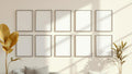 Frame Frame Display Mockup — Silver Frame Portrait 2:3 — Perspective View — #00962 | MockupBulk