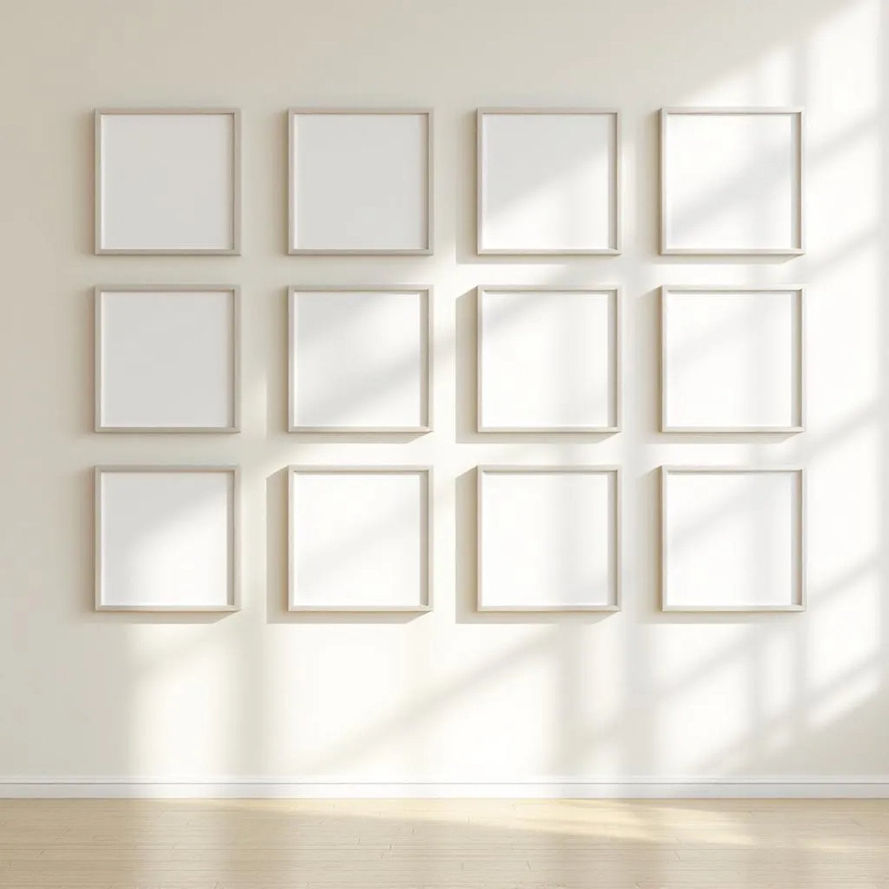 Frame Styled Room Mockup — Plain Square Frame Square 1:1 — Perspective View — #00964 | MockupBulk
