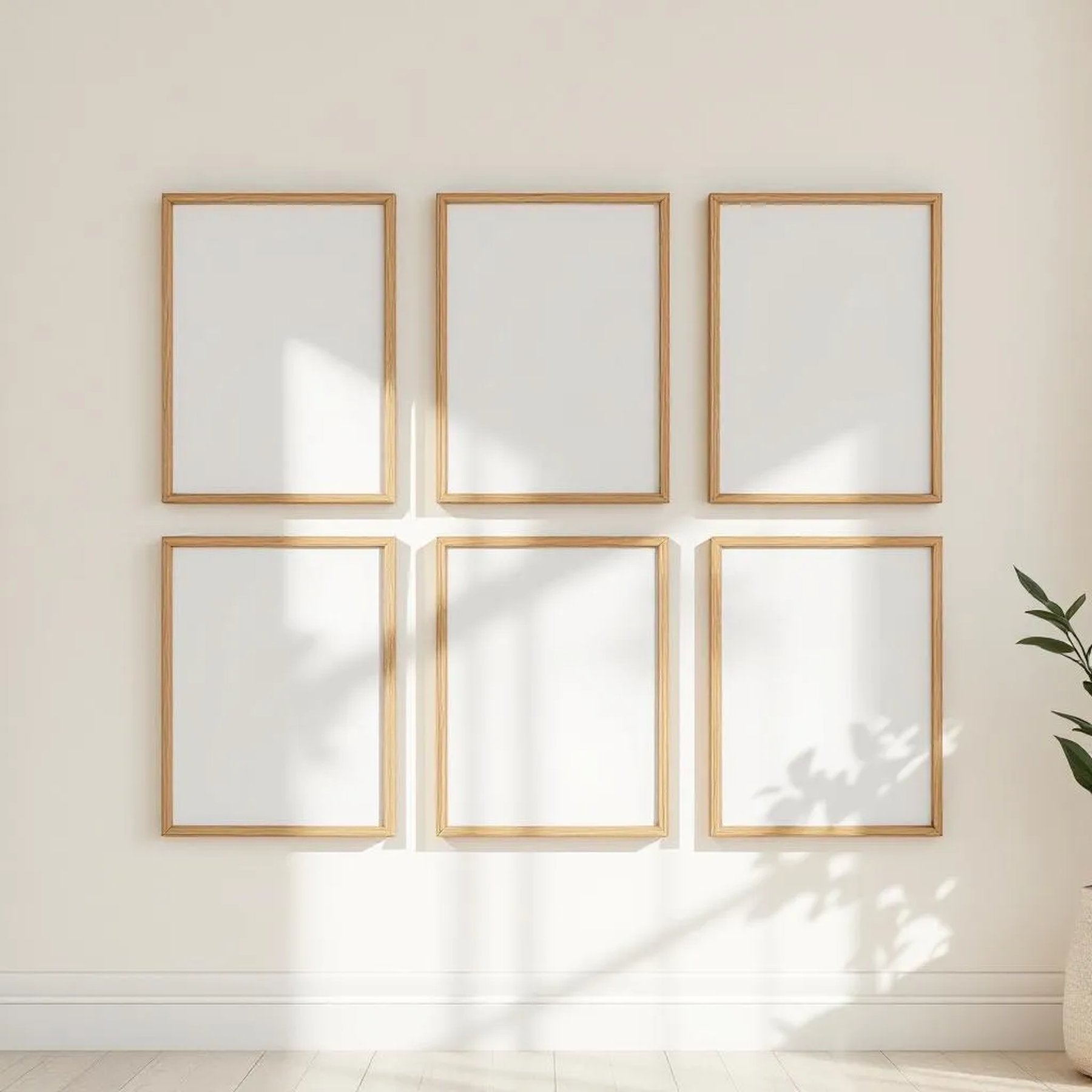 Frame Styled Room Mockup — Plain Square Frame Square 1:1 — Perspective View — #00967 | MockupBulk