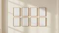 Frame Wall Art Mockup — Raw Pine Frame Portrait 2:3 — Perspective View — #00968 | MockupBulk
