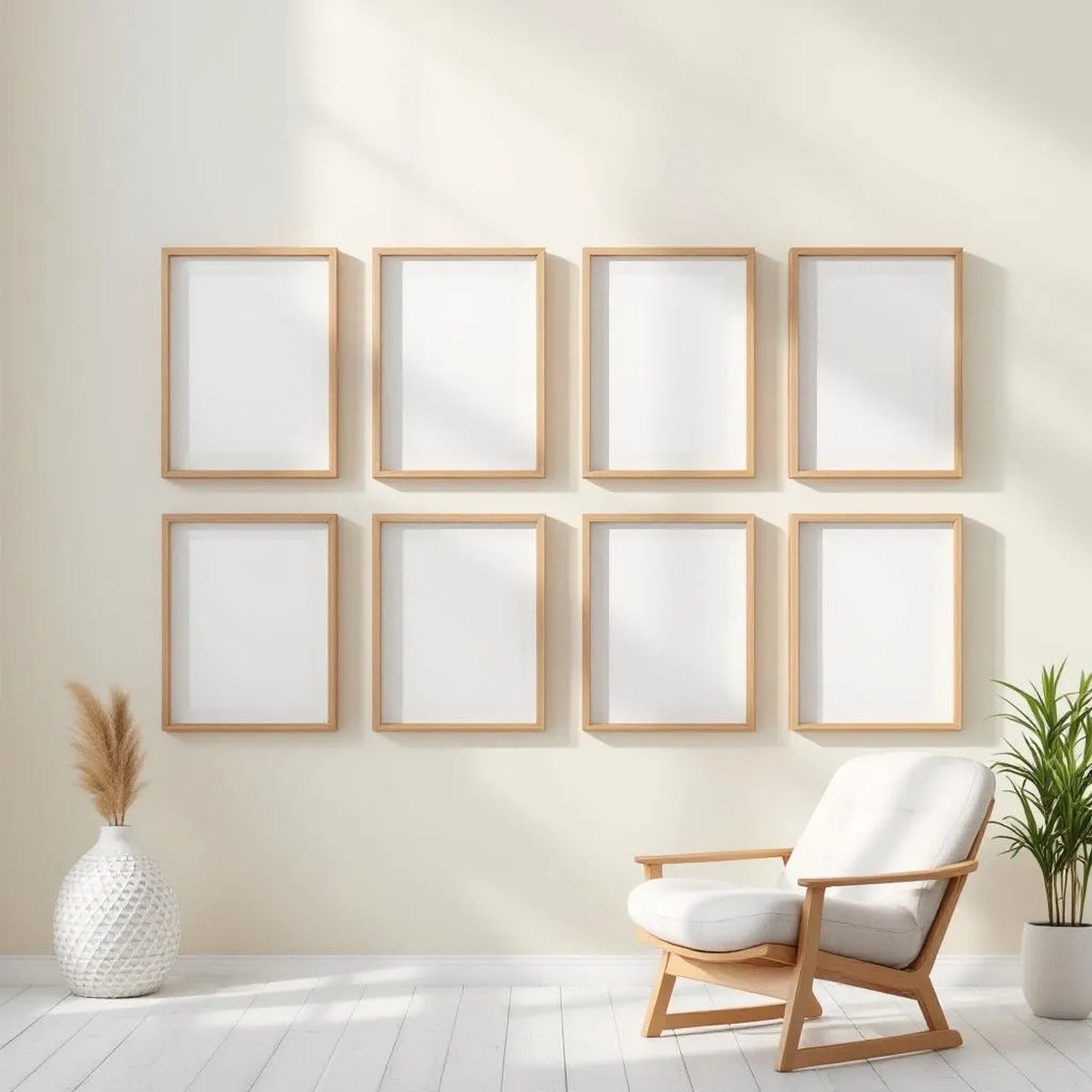 Frame Styled Room Mockup — Plain Square Frame Portrait 4:5 — Perspective View — #00970 | MockupBulk