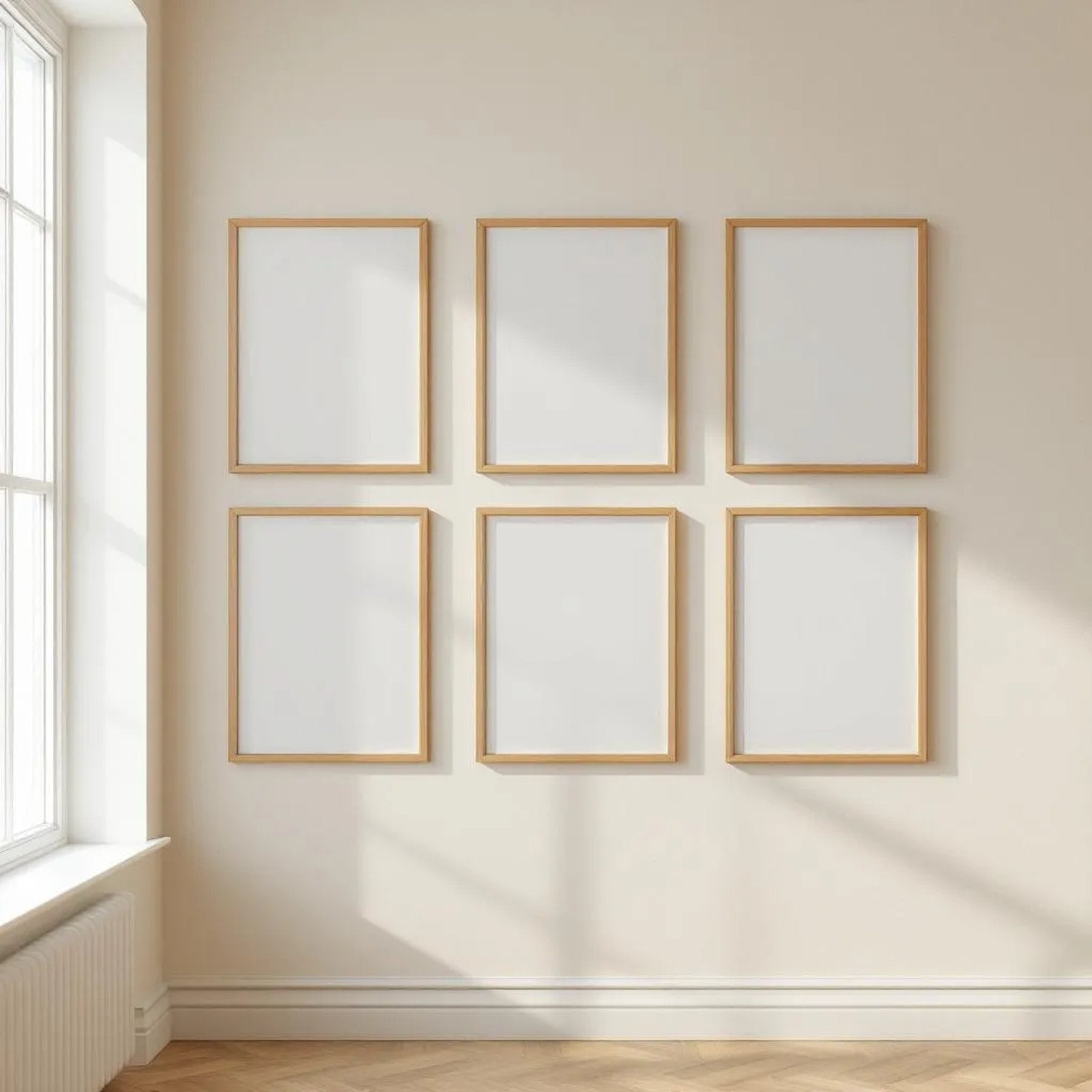 Frame Styled Room Mockup — Plain Square Frame Portrait 2:3 — Perspective View — #00976 | MockupBulk