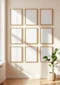 Frame Lifestyle Frame Mockup — Raw Pine Frame Portrait 2:3 — Perspective View — #00978 | MockupBulk