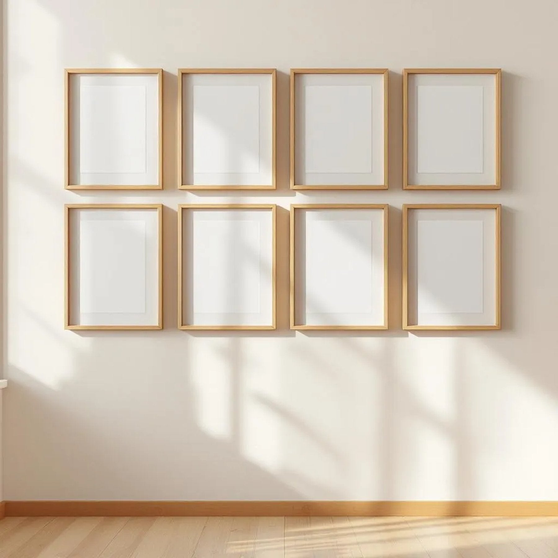 Frame High-Res Frame Mockup — Plain Square Frame Portrait 2:3 — Perspective View — #00979 | MockupBulk