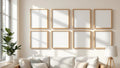 Frame Interior Frame Mockup — Raw Pine Frame Portrait 2:3 — Perspective View — #00986 | MockupBulk