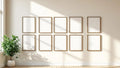 Frame Premium Interior Mockup — Espresso Frame Square 1:1 — Perspective View — #00992 | MockupBulk