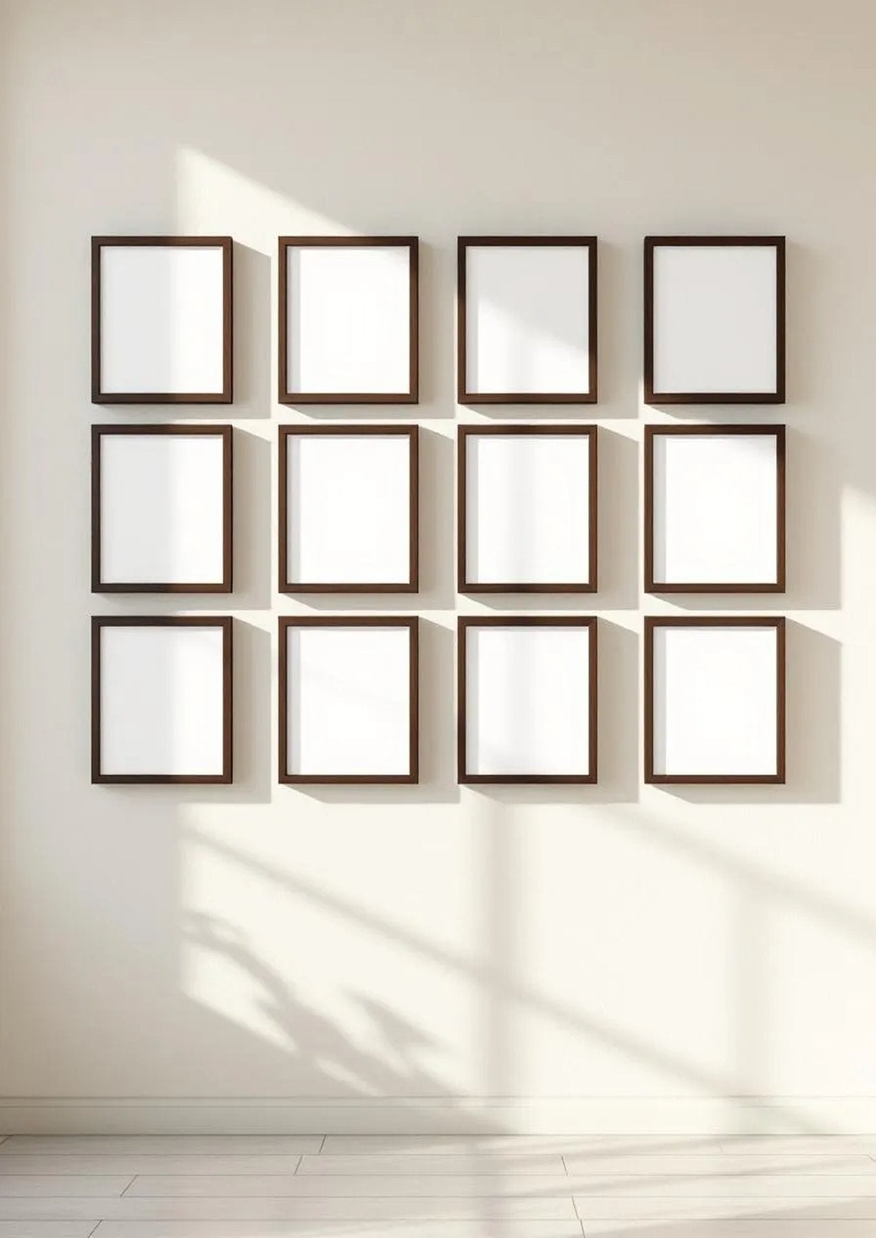 Frame Frame Display Mockup — Espresso Frame Portrait 4:5 — Perspective View — #00993 | MockupBulk
