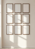 Frame High-Res Frame Mockup — Espresso Frame Portrait 2:3 — Perspective View — #00996 | MockupBulk