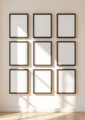 Frame Styled Room Mockup — Espresso Frame Portrait 2:3 — Perspective View — #01002 | MockupBulk