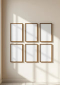 Frame Frame Display Mockup — Espresso Frame Portrait 2:3 — Perspective View — #01005 | MockupBulk