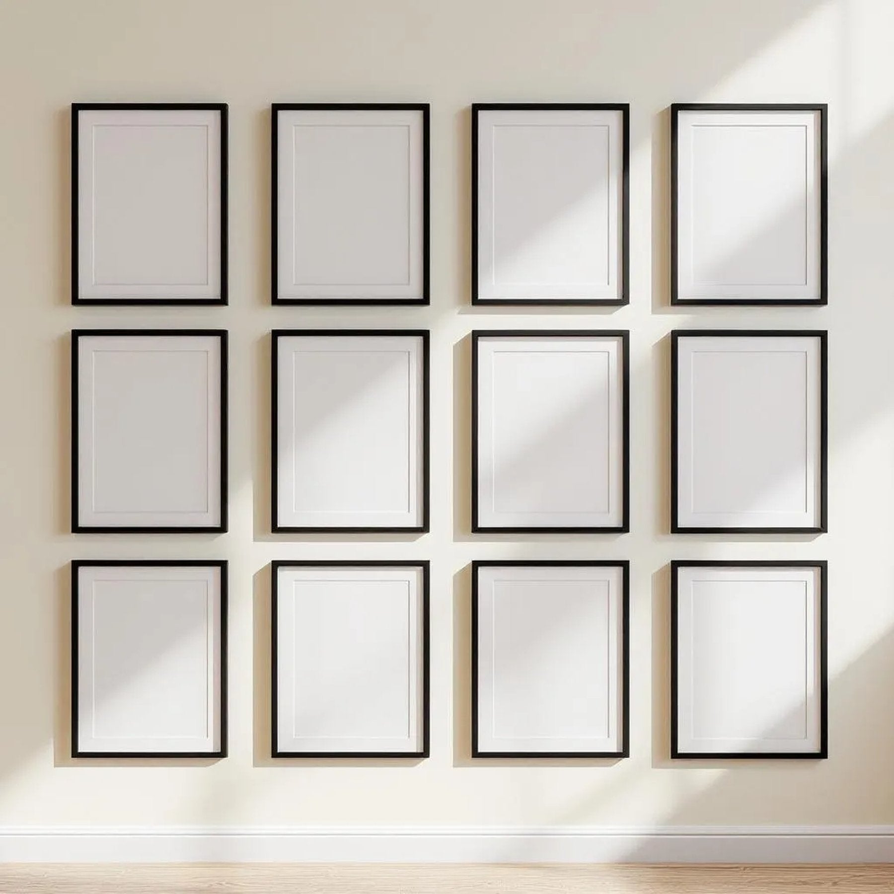 Frame Frame Display Mockup — Plain Square Frame Portrait 2:3 — Perspective View — #01009 | MockupBulk