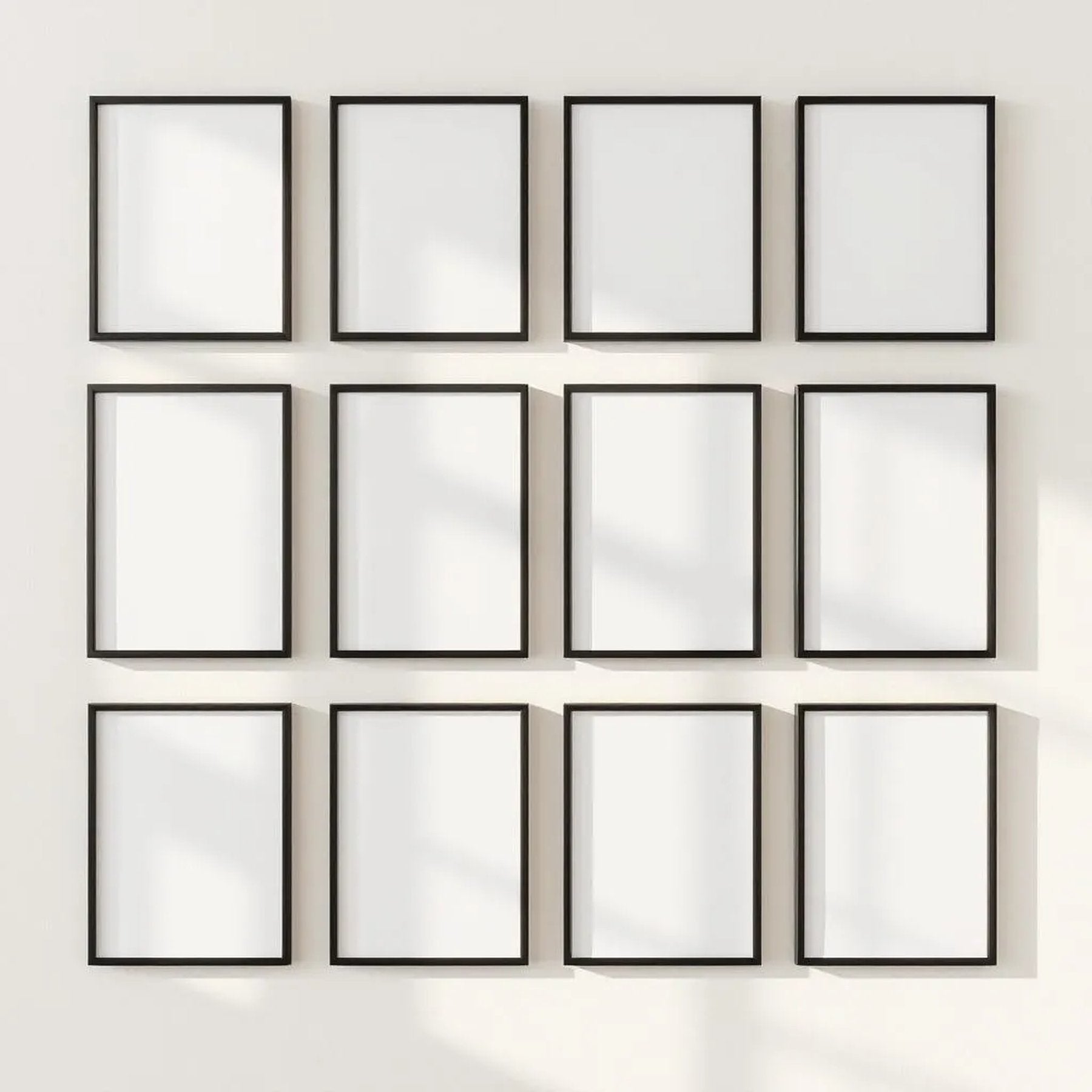 Frame Premium Interior Mockup — Plain Square Frame Square 1:1 — Perspective View — #01012 | MockupBulk