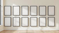 Frame Frame Display Mockup — Matte Black Frame Portrait 2:3 — Perspective View — #01013 | MockupBulk