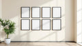 Frame High-Res Frame Mockup — Matte Black Frame Landscape 11x14 — Perspective View — #01019 | MockupBulk