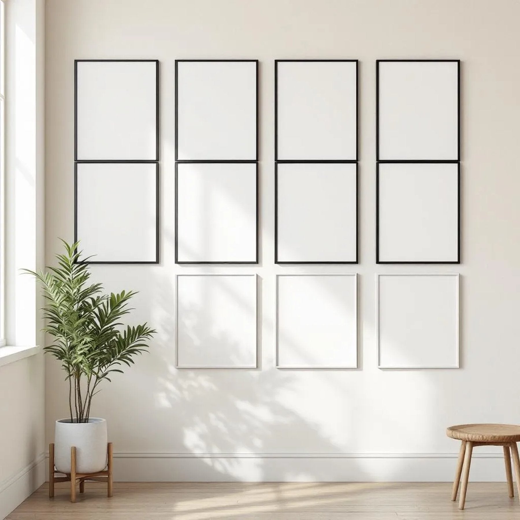 Frame Frame Display Mockup — Plain Square Frame Portrait 2:3 — Perspective View — #01021 | MockupBulk
