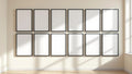 Frame High-Res Frame Mockup — Matte Black Frame Landscape 3:4 — Perspective View — #01022 | MockupBulk