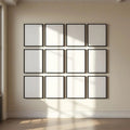Frame Professional Frame Mockup — Plain Square Frame Portrait 2:3 — Perspective View — #01024 | MockupBulk