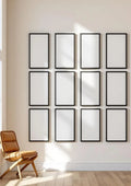 Frame Premium Interior Mockup — Matte Black Frame Portrait 2:3 — Perspective View — #01026 | MockupBulk