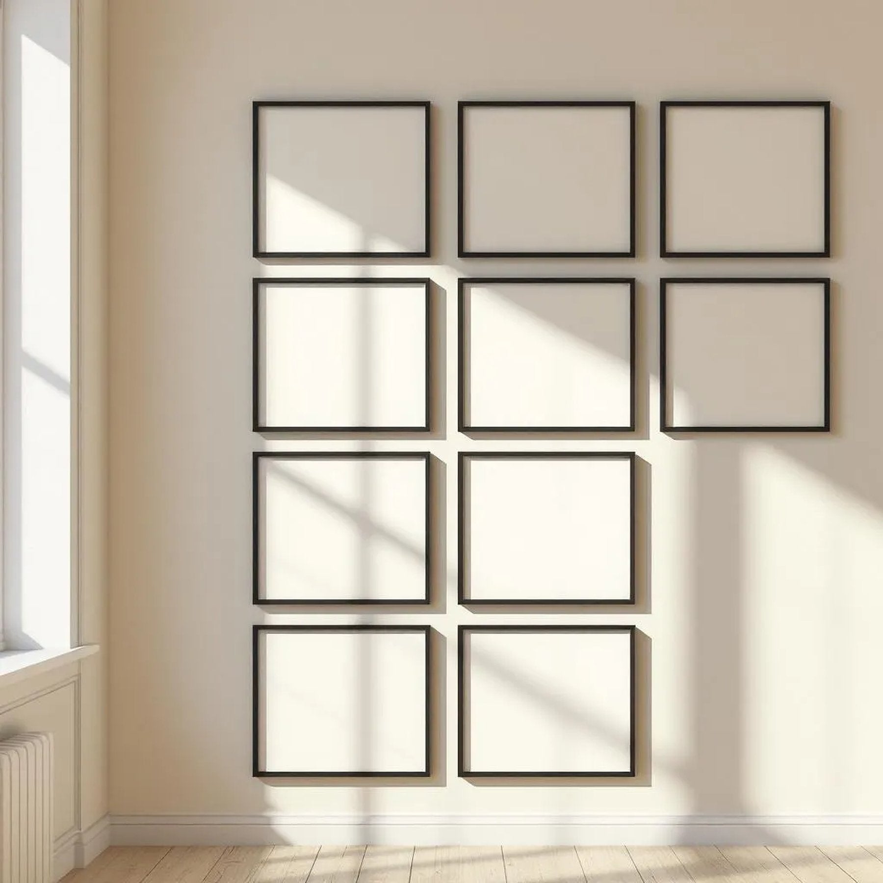 Frame High-Res Frame Mockup — Plain Square Frame Portrait 2:3 — Perspective View — #01027 | MockupBulk