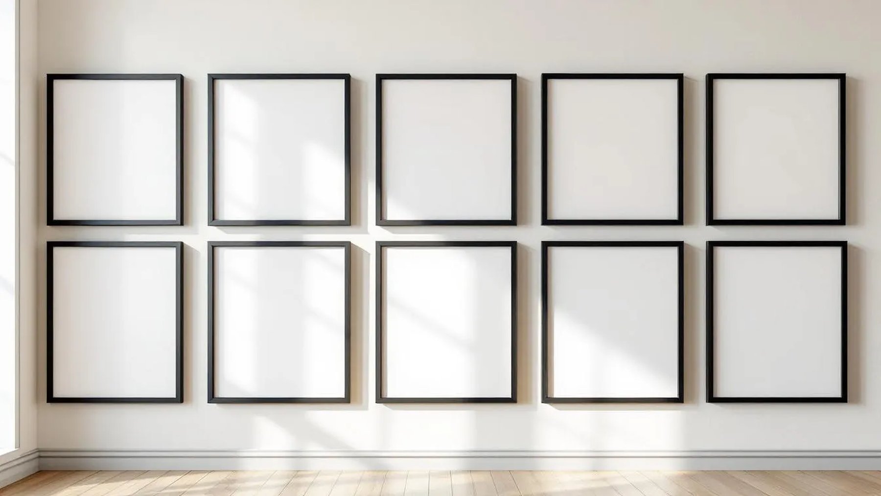 Frame Interior Frame Mockup — Matte Black Frame Portrait 4:5 — Perspective View — #01028 | MockupBulk