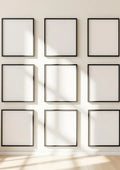 Frame Room Scene Mockup — Matte Black Frame Portrait 2:3 — Perspective View — #01029 | MockupBulk