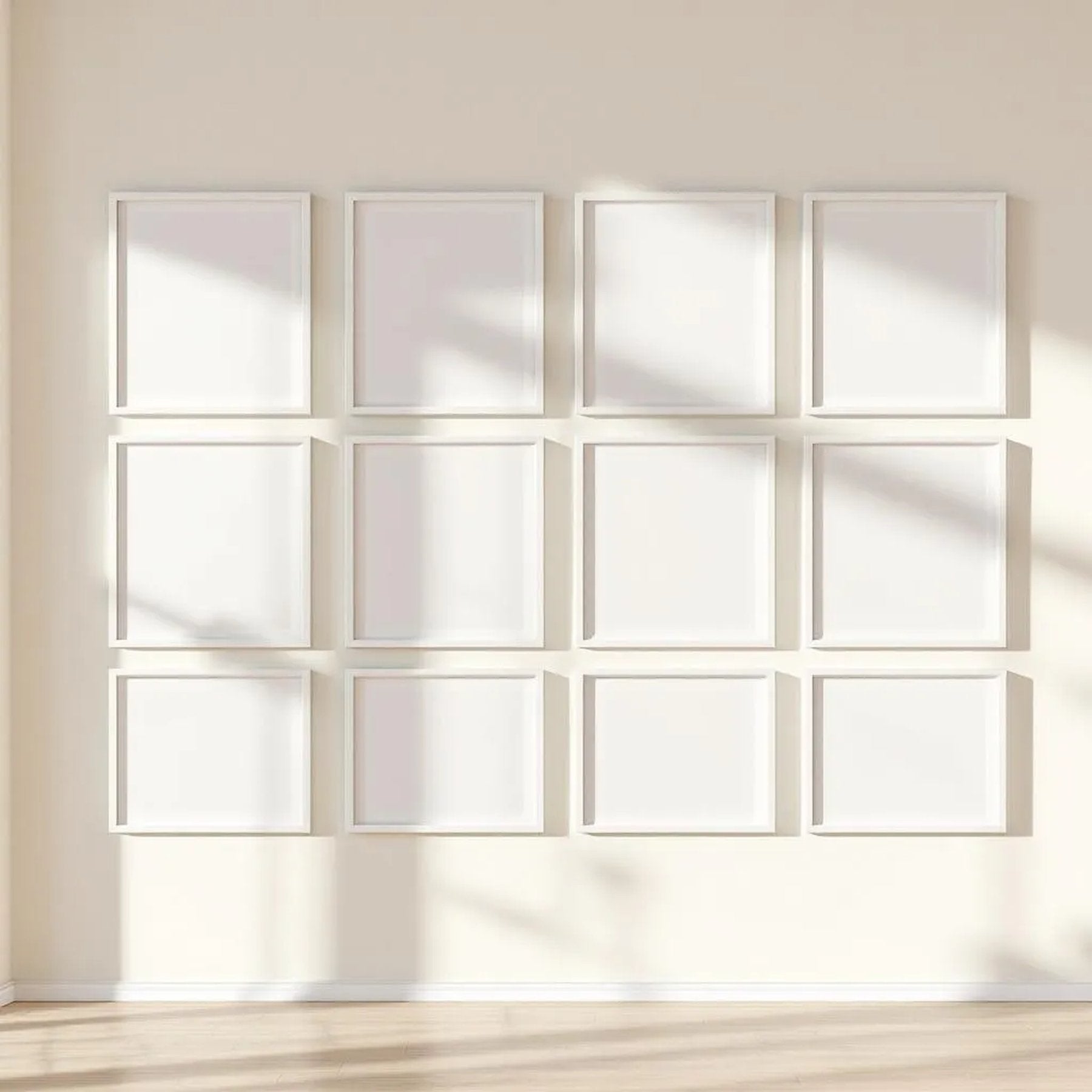 Frame Styled Room Mockup — Plain Square Frame Portrait 4:5 — Perspective View — #01030 | MockupBulk
