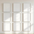 Frame Interior Frame Mockup — Plain Square Frame Portrait 2:3 — Perspective View — #01033 | MockupBulk