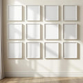 Frame High-Res Frame Mockup — Plain Square Frame Portrait 2:3 — Perspective View — #01036 | MockupBulk