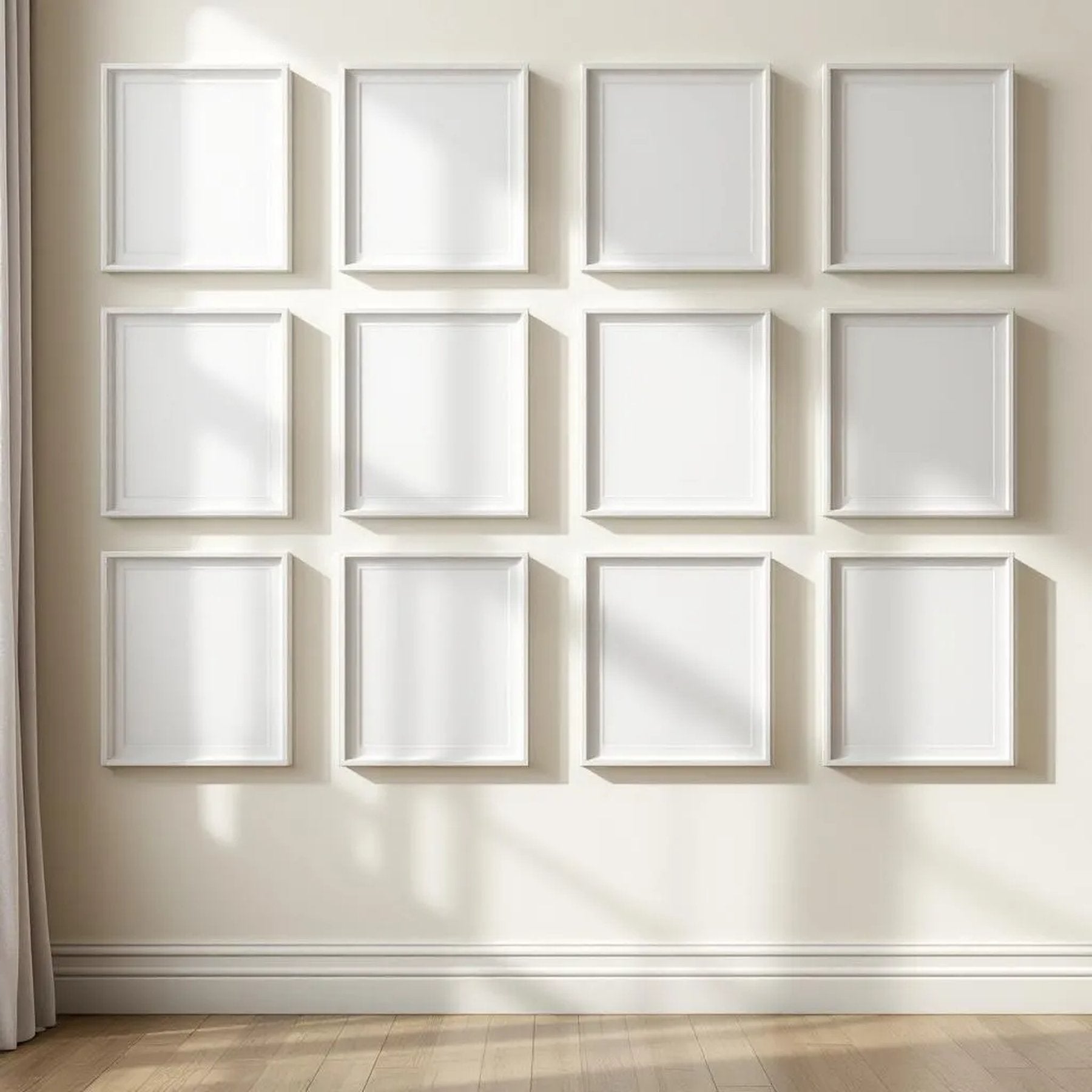 Frame High-Res Frame Mockup — Plain Square Frame Portrait 2:3 — Perspective View — #01036 | MockupBulk