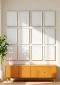 Frame Styled Room Mockup — White Frame Portrait 2:3 — Perspective View — #01038 | MockupBulk